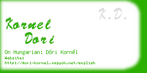 kornel dori business card